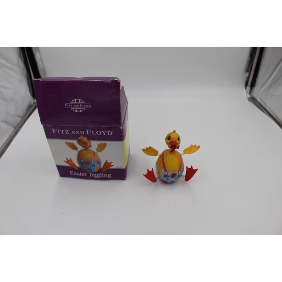 Fitz And Floyd Easter Jiggling Duck In Original Box - Picture 1 of 5